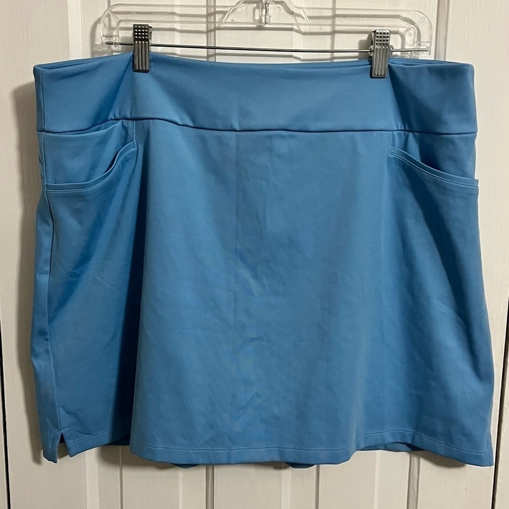 Adidas Athletic Skort Skirt Built in Shorts Blue XL X